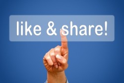 facebook like and share